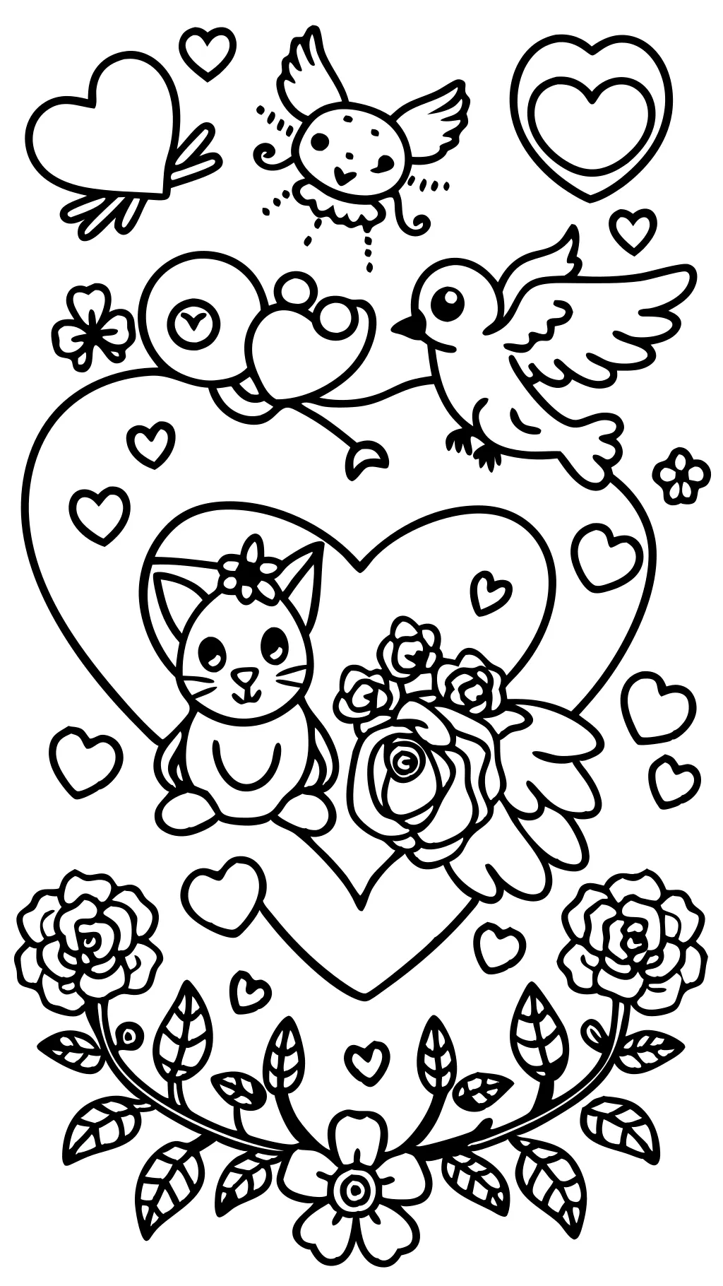 valentine day coloring page